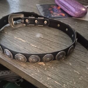 Women's Black Belt with Silver Accents